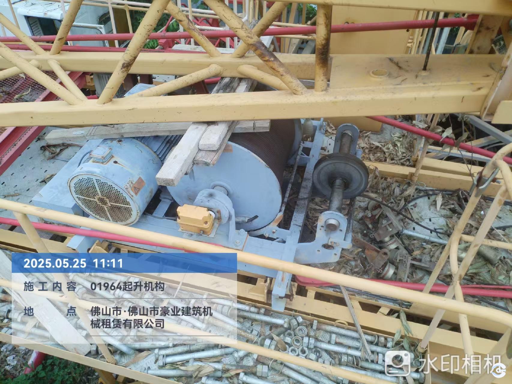 Used crane machine standing at construction project Used crane machine standing at construction project