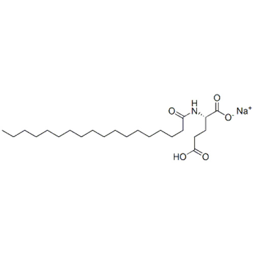 Acido L-Glutammico, N- (1-oxooctadecyl) -, sale di sodio (1: 1) CAS 38517-23-6