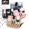 Custom cute cartoon cat PU pencil case