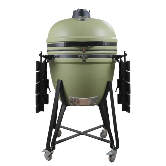 Auplex 23 Inch green Color Ceramic egg bbq kamado Charcoal Barbecue Grill with nice glazing