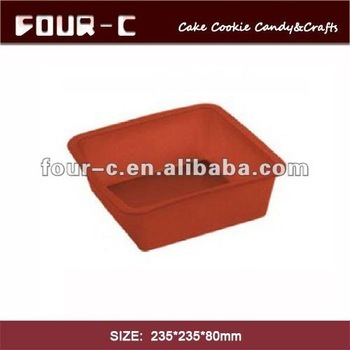 Perfect-cube silicone bakeware and baking pan