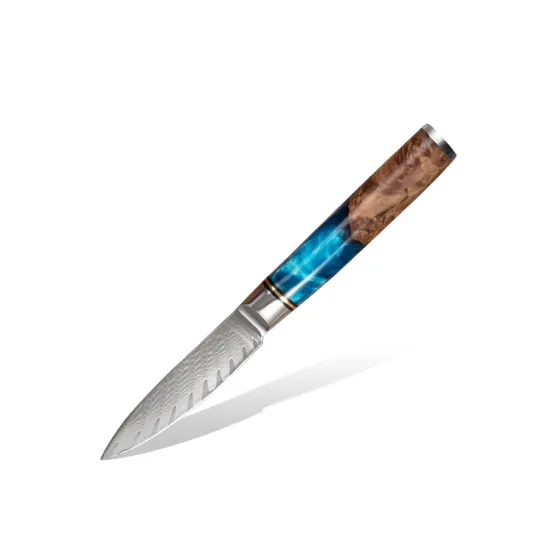3.5 Inch Handcrafted Damascus Steel Japanese Paring Knife: Ideal for Fruit Peeling and Slicing