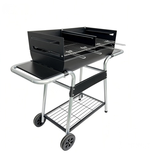 Panggangan Barbeku Arang Mudah Alih dengan 4 Rak Boleh Laras