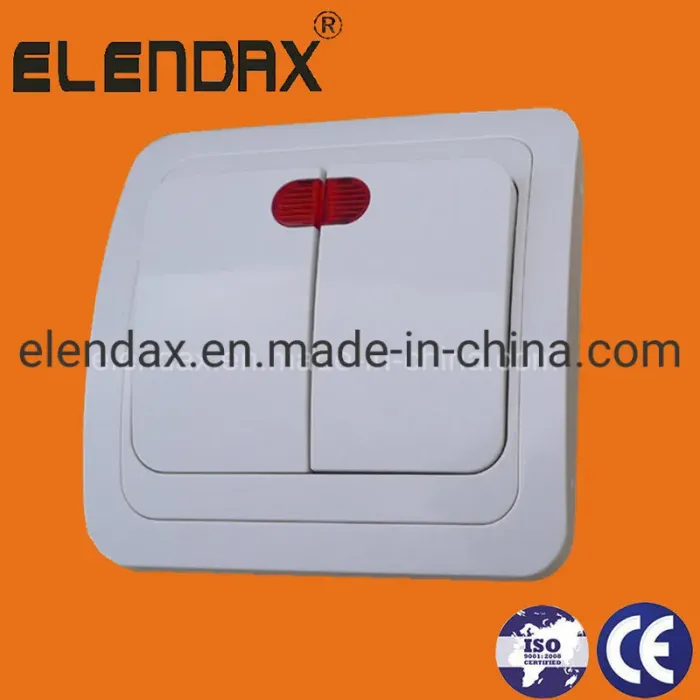 Sakelar Lampu Dinding Ganda Gaya Euro F2102