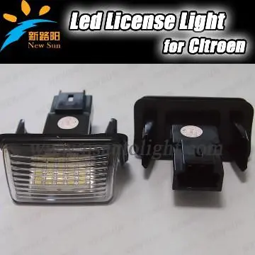 Citroen C3 C4 C5 C6 led license plate light for Peugeot license light