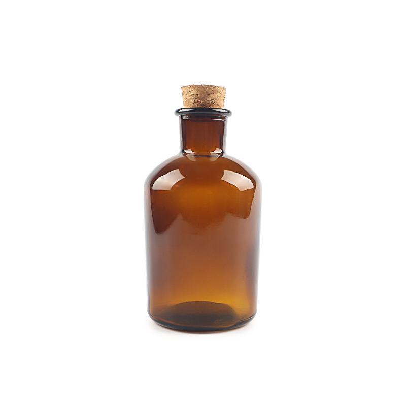 Amber Reagent Bottle With Cork