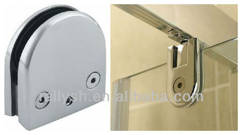 Solid brass bathroom glass clips