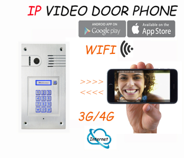 Remotely unlock door with smart phone wifi video intercom