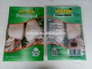 Plastic 1KG Frozen Seafood Squid Packaging Bag With Clear Window