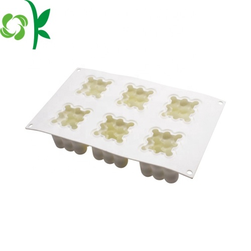 6 Cavity Cube Mousse Silicone Molde