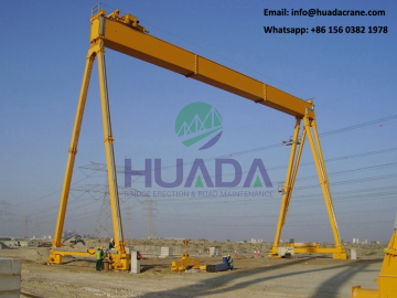 10 ton remote control rail mounted box type single girder gantry crane