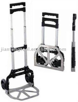 Foldable hand cart, aluminum folding hand trolley, 2 wheels truck