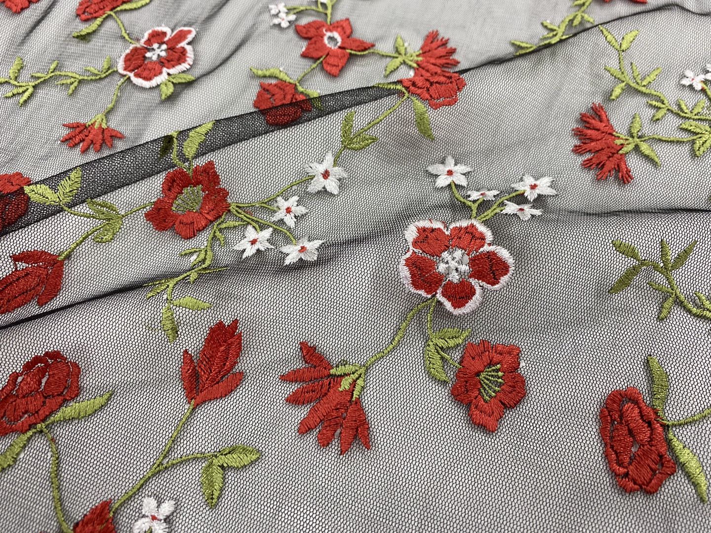 Multicolor Embroidery Fabric