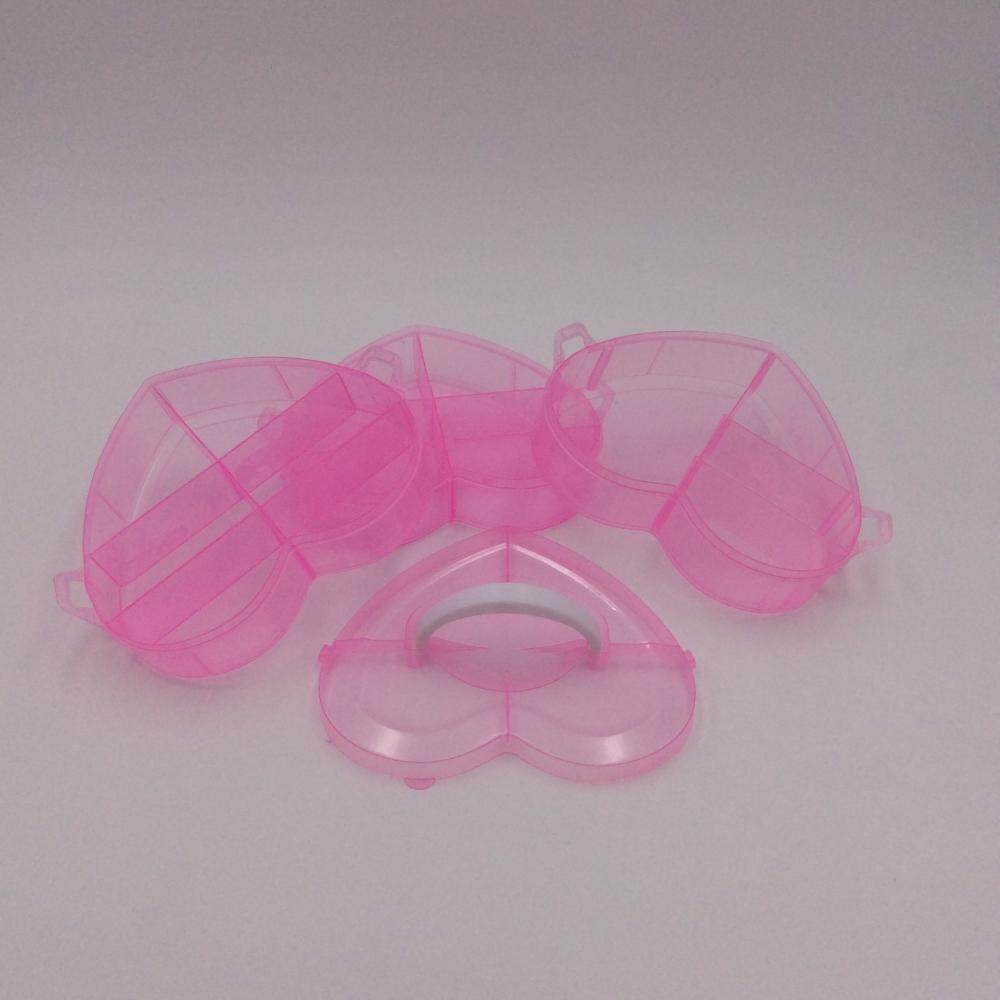 scatola di immagazzinaggio di plastica rosa heartshape