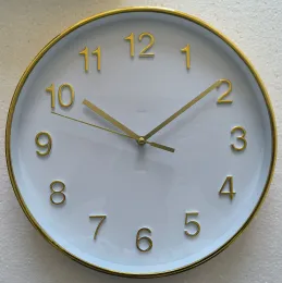 Luminous 10" Electroplated Wall Clock|Silver (Black Hands) • Gold/Rose Gold (Full Metallic)|White Dial