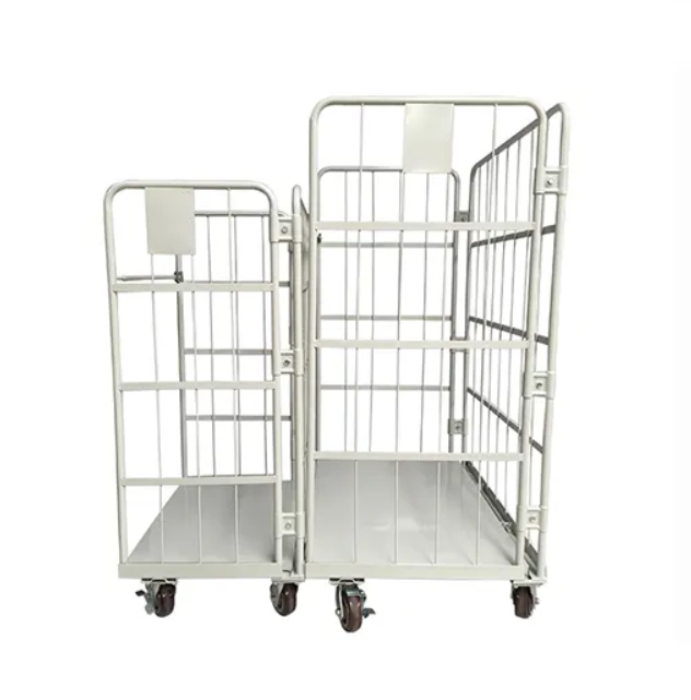 Galvanized Metal Logistic Roll Trolley