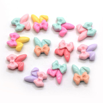 Kawaii lapin oreille arc résine Flatback Cabochons pour Nail Art embellissement bricolage Scrapbooking décor