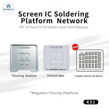 WYLIE K51 Screen IC Tin Planting Platform for iPhone X-16