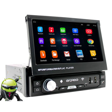 7 Inch Car DVD Player with Retractable Screen, GPS, DSP, Bluetooth, Wi-Fi, and CarPlay