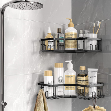 Wall-Mounted Shower Caddy: Storage Rack, Bathroom Shelves, and No-Drilling Solution for Your Bathroom