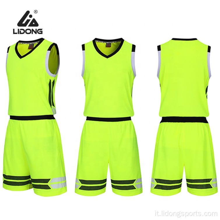 Set di maglia da basket sublimazione economico personalizzato