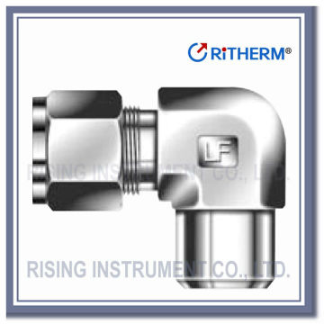 Double ferrule compression fitting,tube socket weld elbow