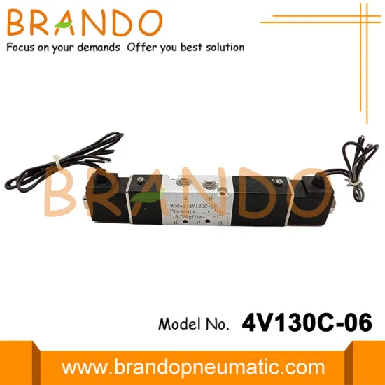 4V130C-06 5/3 Way 1/8'' Close Center Pneumatic Valve