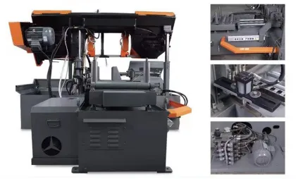 CNC steel pipe cutting band saw