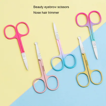 Professional Beauty Makeup Scissors: Stainless Steel, Multi-Color Options for Salon & Home Use
