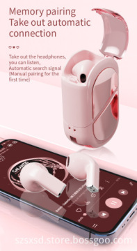 K520 Wireless In-Ear Gaming Headphones: Heart-Shaped Earbuds with 5.3 Hi-Fi Sound and Water-Proof Mic