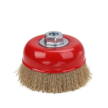 Rotary Rust Removal Brush - 65*20mm Brass and Steel Wire Wheel