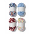 SKC SKC007 Fio Slub tingido Eco-Friendly Anti-Pilling Anel Fiado Poliéster Misturado 100g Fancy Pom Pom