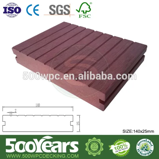 Eco-friendly Outdoor Wood- plastic Composite Solid Decking solid wood