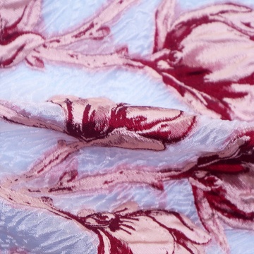 Faric Jacquard rose profond de haute qualité pour robe