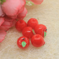 New Charm Red Fruits Shaped 3D Perlen Harz Cabochon Simulation Essen 100pcs / bag Kinder DIY Craft Decor Perlen