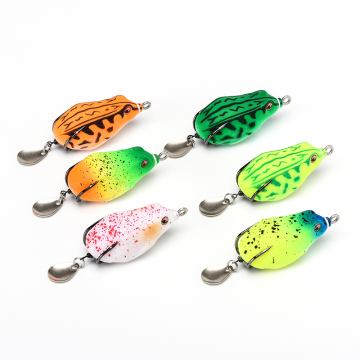 55 ملم 10G Topwater بلاستيك ناعم عائم إغراء الضفدع لصيد الأسماك