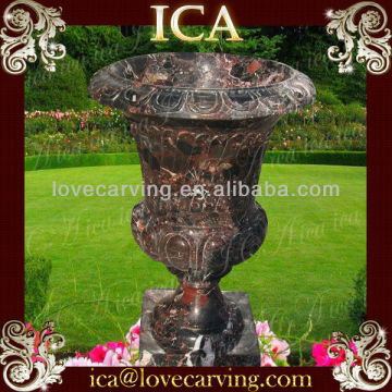 Garden stone flowerpot