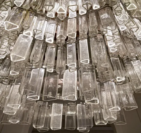 Large crystal chandelier with drawings customization