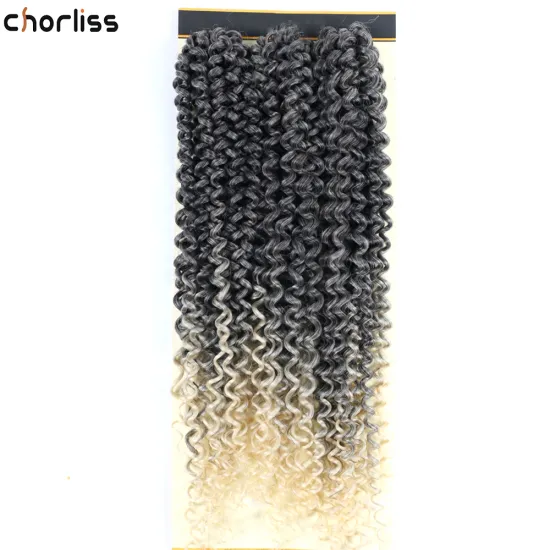 Hot Selling 18''3pcs/Bag PassionTwist Freetress Crochet hair Heat Resistant Water Wave Crochet Braiding Hair Afro ForWomen Daily