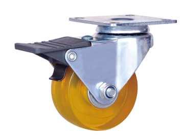 2 inch caster with PVC wheel with brake