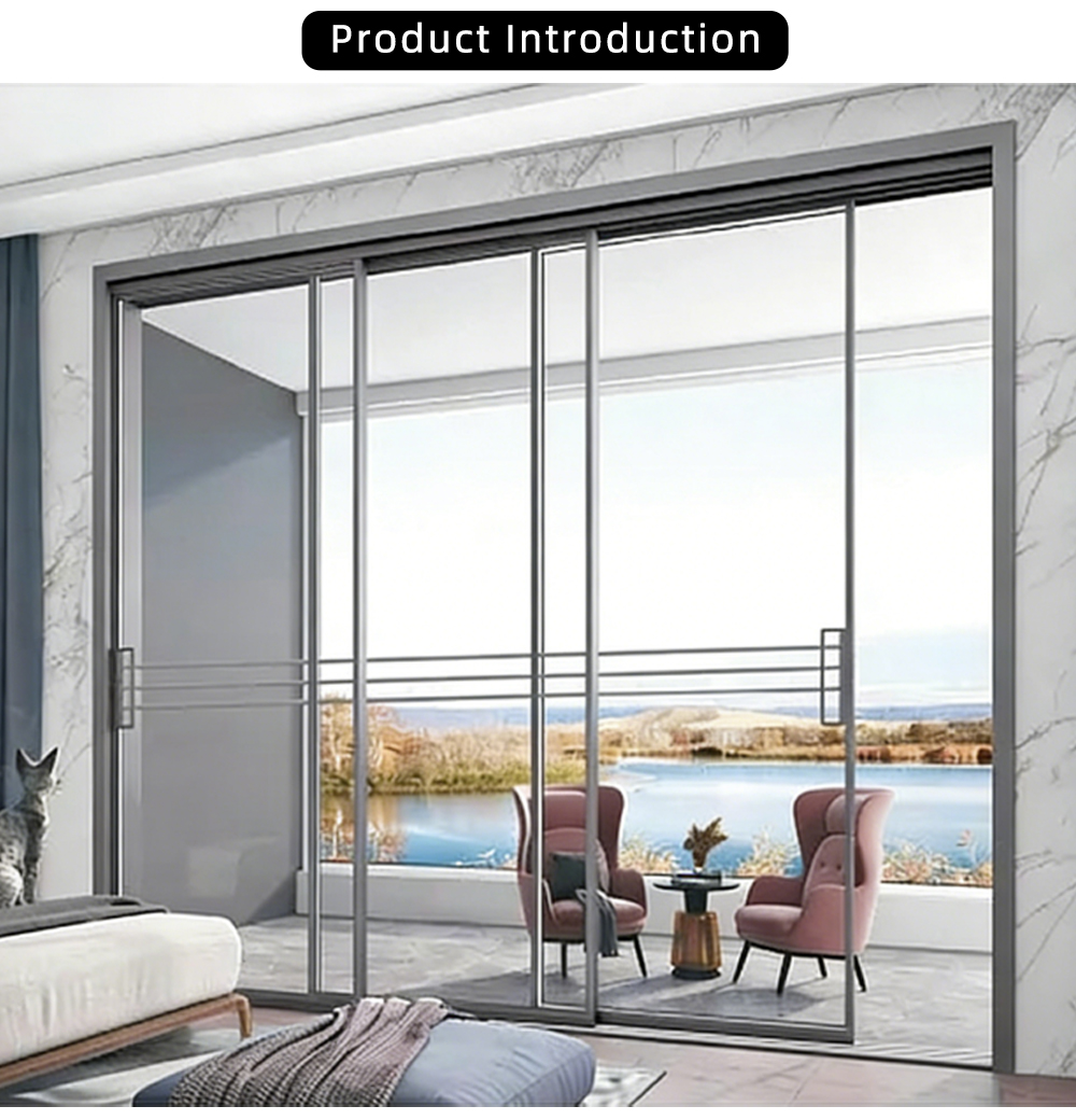 Slim Frame Triple Track Sliding Door YJ-R008 X