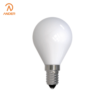 G45 مصباح خيوط كريمي مزدوج القوة الكهربائية والرؤوس