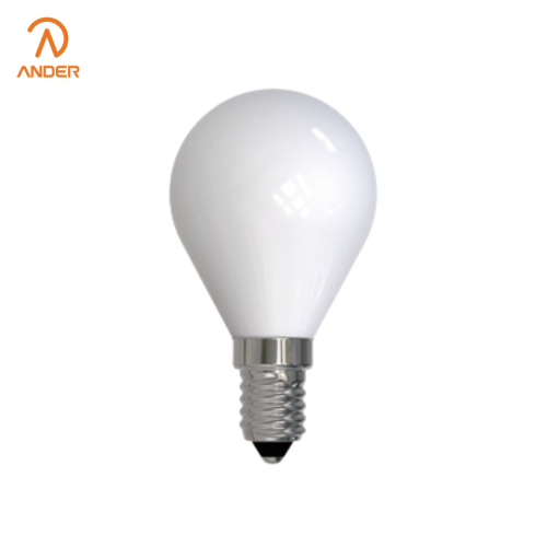 G45 مصباح خيوط كريمي مزدوج القوة الكهربائية والرؤوس