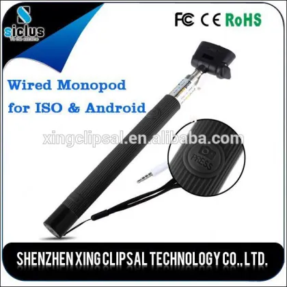Z07-5s wired selfie stick, extendable selfie stick, customized selfie stick for cell phone