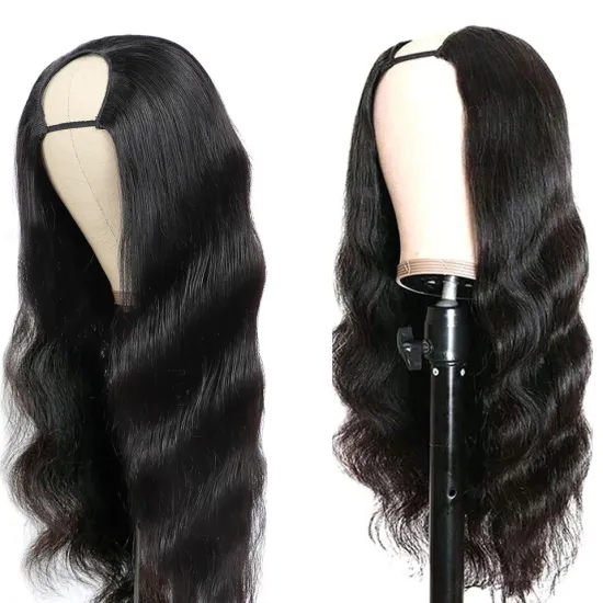 Wholesale 10A Virgin Brazilian Human Hair U Part Wigs for Black Women