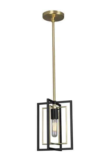 Mini Black Gold Steel Pendant Light