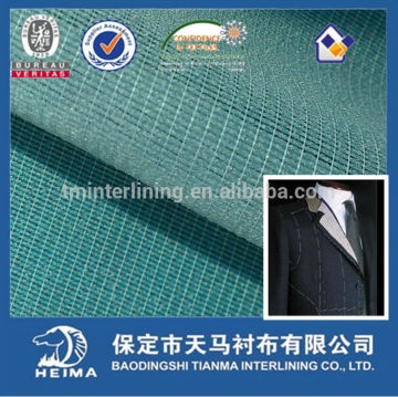 40g weft insert knit woven fusible interlining fabric for jacket, suit, uniform