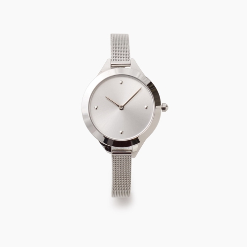 Lady Stainless Steel Watch com alça milanesa