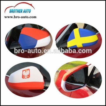 Hot sell cheap elastic polyester flag picture car mirror cover flag