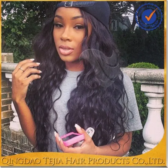 alibaba express unprocessed water wave glueless full lace peruvian hair lace wig